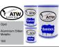 Preview: Opel, Aluminium Silber Metallic, 193: 500ml Lackdose + 500ml Klarlack + 250ml Härter - Set, von ATW Autoteile West.